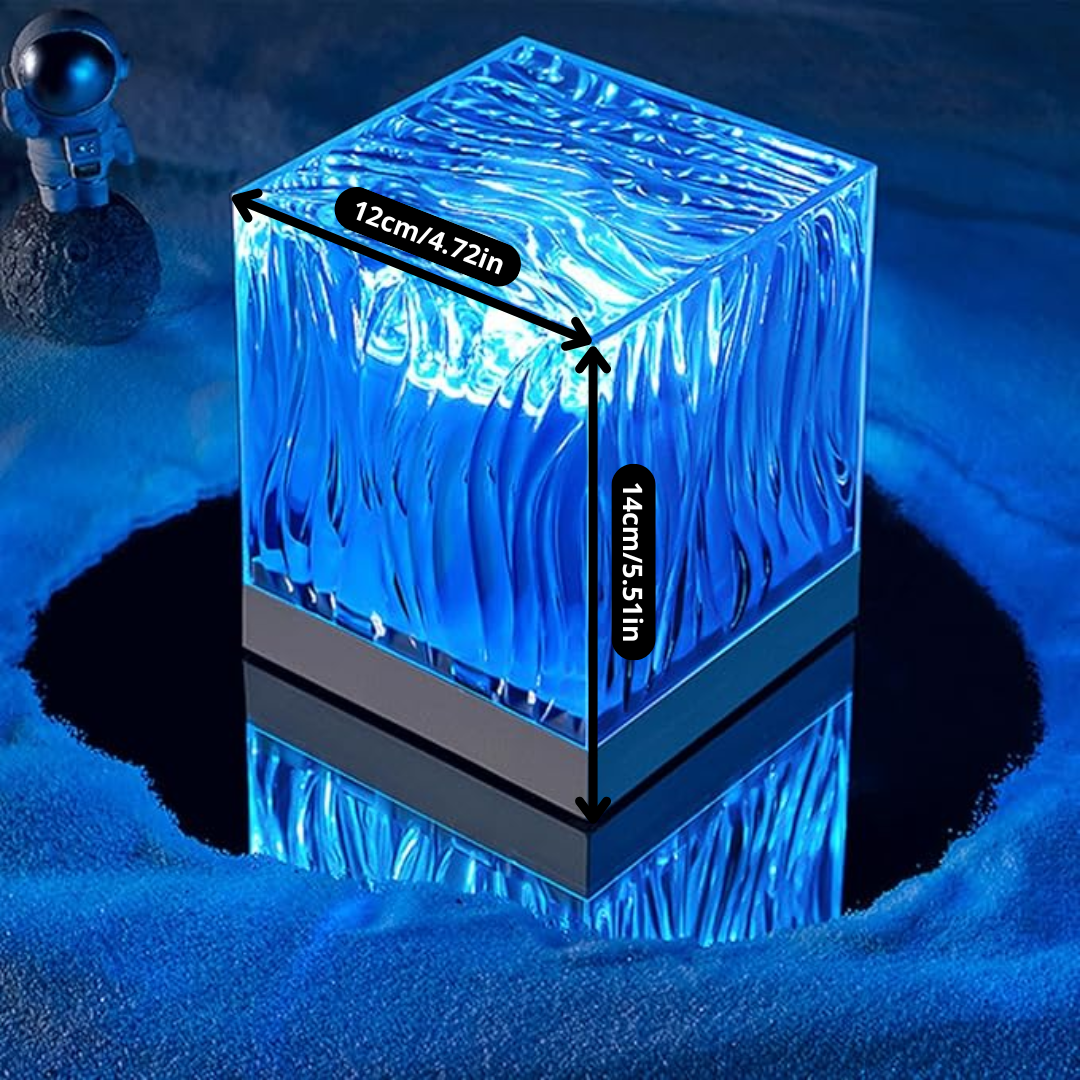 Lámpara de Cubo con Efecto de Aurora Boreal